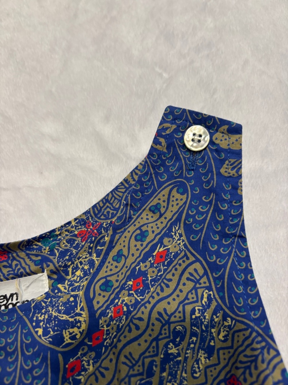 reyn spooner Navy Paisley Hawaiian Tie-Waist Maxi Dress - Picture 5 of 10